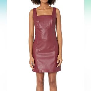 Vegan Leather Mini Dress NWT